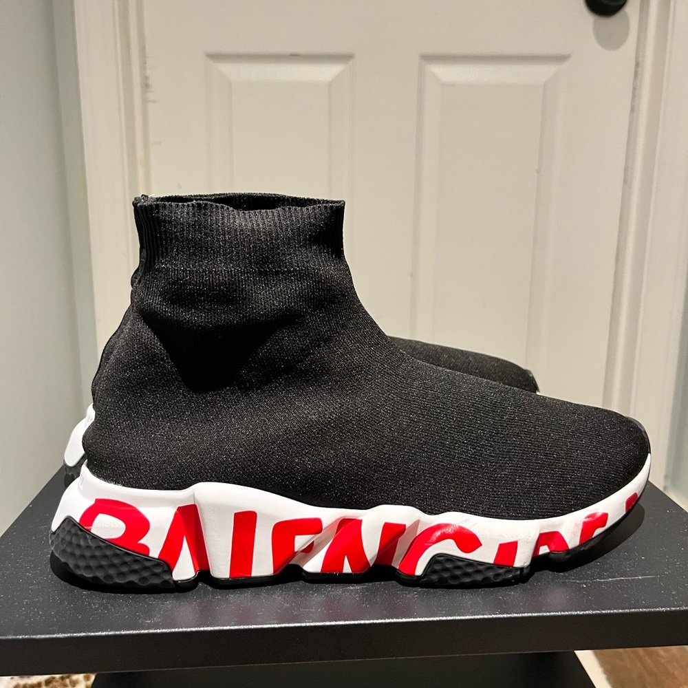 Balenciaga Graffiti Speed Red Sole Shoe